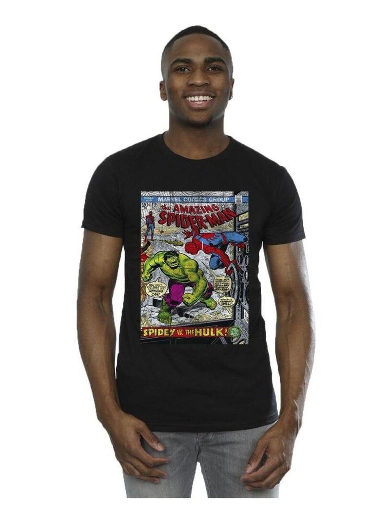 Marvel - Camiseta de Spiderman Cubierta para Hombre Negro - Kiabi