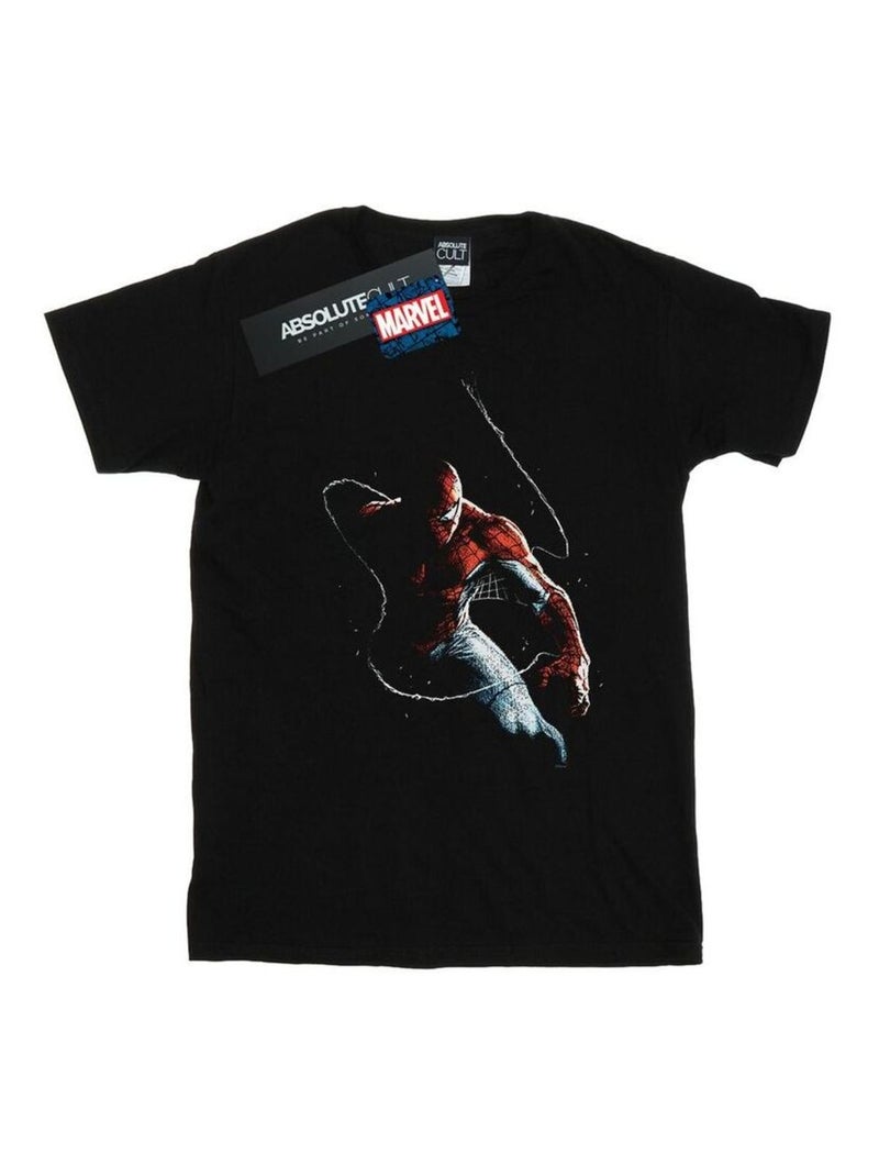 Marvel - Camiseta de Spiderman Pintar para Hombre Negro - Kiabi