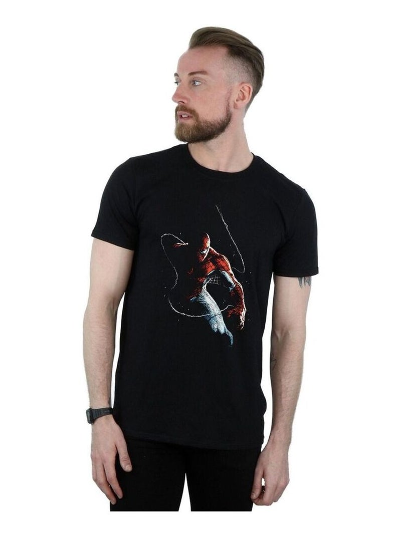 Marvel - Camiseta de Spiderman Pintar para Hombre Negro - Kiabi