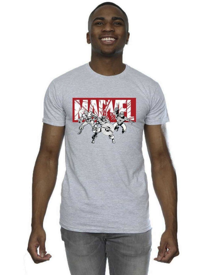 Marvel - Camiseta Hero Crew para Hombre Gris jaspeado - Kiabi