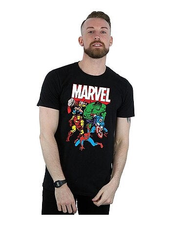 Marvel - Camiseta Hero Group de Algodón para Hombre