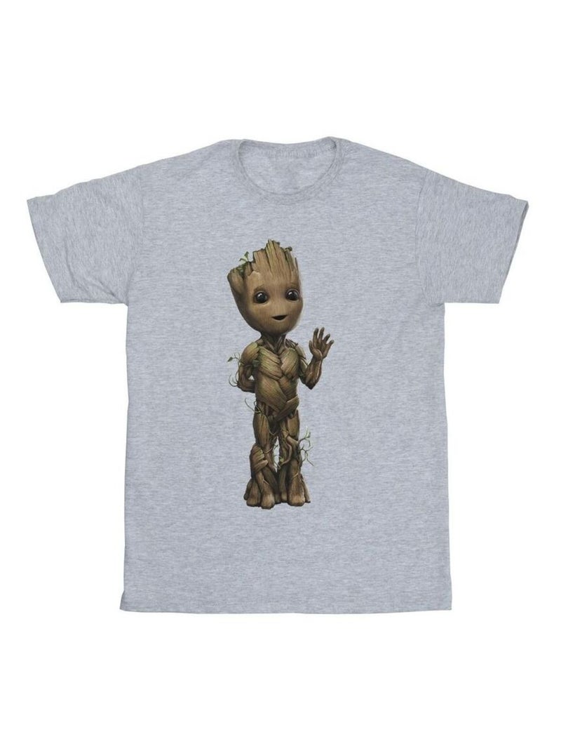 Marvel - Camiseta I Am Groot Ondas para Hombre Gris jaspeado - Kiabi