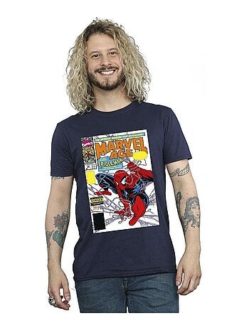 Marvel - Camiseta Marvel Age de Spiderman Portada de Cómic para Hombre