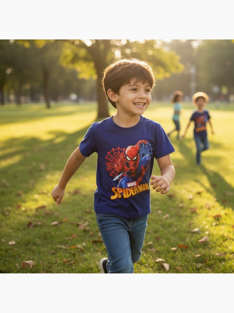 Marvel - Camiseta niño Spider Man Azul marino - Kiabi