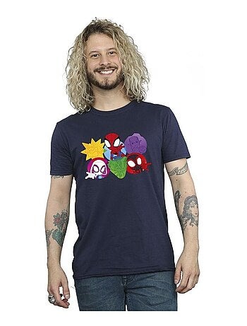 Marvel - Camiseta Spidey And His Amazing Friends Caras para Hombre
