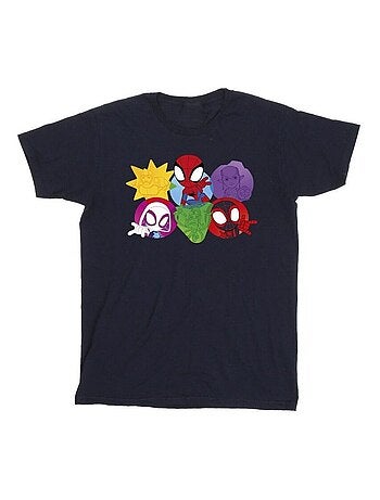Marvel - Camiseta Spidey And His Amazing Friends Caras para Hombre