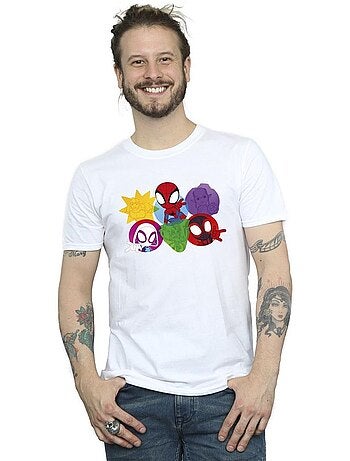 Marvel - Camiseta Spidey And His Amazing Friends Caras para Hombre