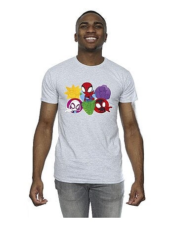 Marvel - Camiseta Spidey And His Amazing Friends Caras para Hombre