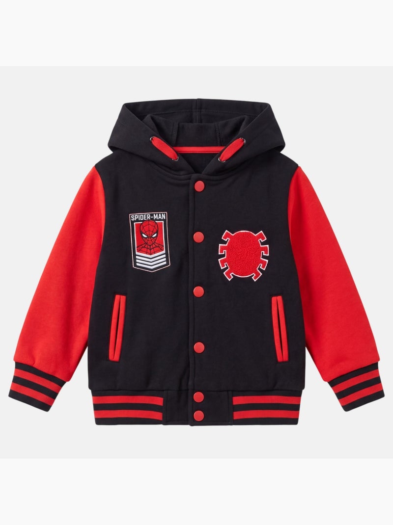 Marvel - chaqueta teddy con capucha spider man niño Negro - Kiabi