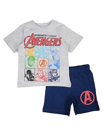 Marvel - Conjunto camiseta y short niño Avengers