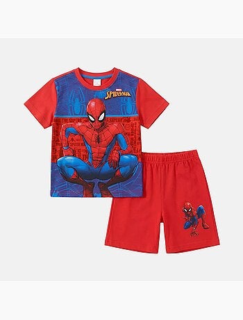 Marvel - Conjunto niño camiseta de manga corta y pantalón corto