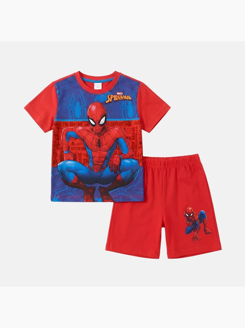 Marvel - Conjunto niño camiseta de manga corta y pantalón corto Rojo - Kiabi