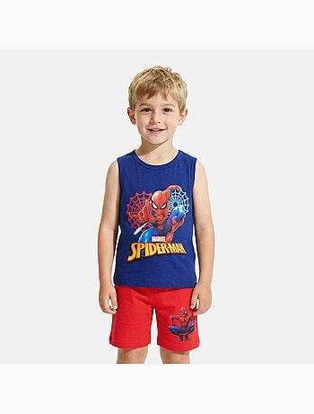 Marvel - Conjunto niño camiseta sin mangas y pantalón corto