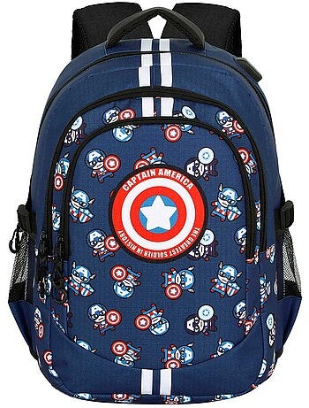 Marvel Capitán América Brave Mochila Running PLUS, Azul