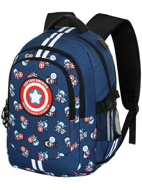 Marvel Capitán América Brave Mochila Running PLUS, Azul - Kiabi Marvel Capitán América Brave Mochila Running PLUS, Azul - Kiabi