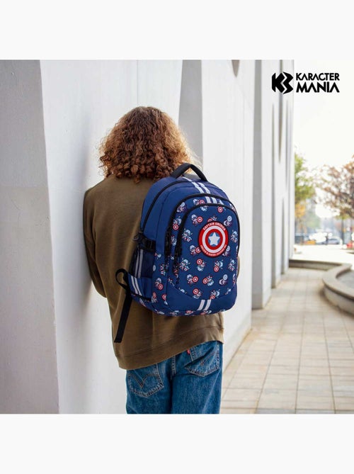 Marvel Capitán América Brave Mochila Running PLUS, Azul - Kiabi Marvel Capitán América Brave Mochila Running PLUS, Azul - Kiabi