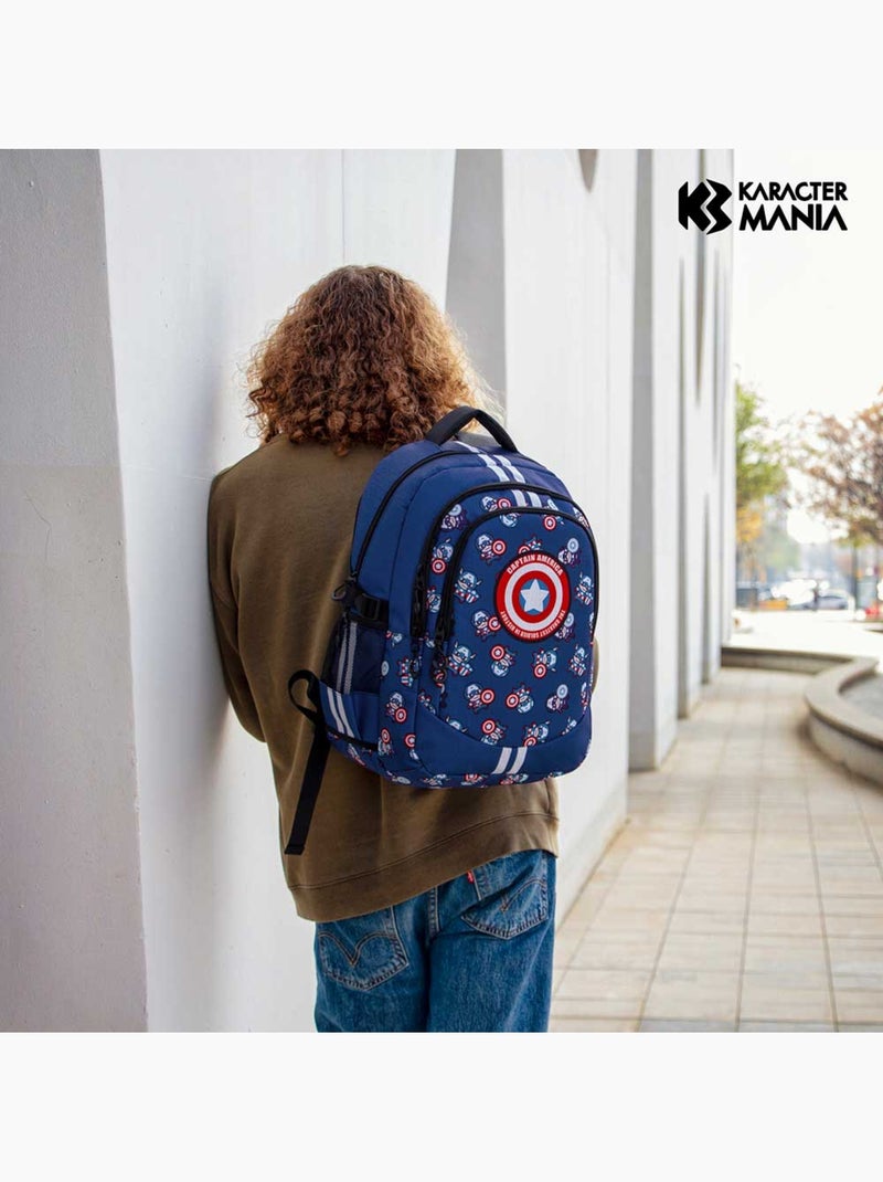 Marvel Capitán América Brave Mochila Running PLUS, Azul Azul - Kiabi