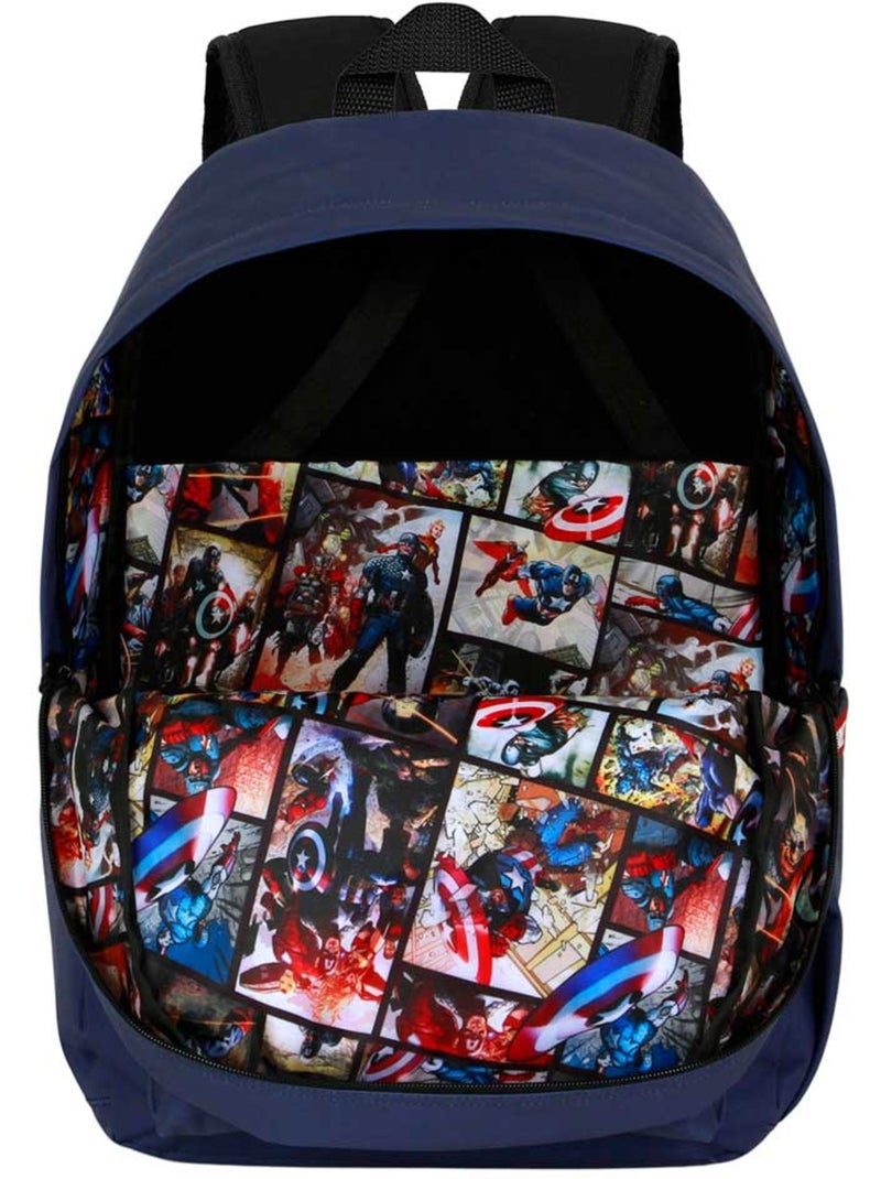 Marvel Capitán América CAP Mochila Block, Azul Azul - Kiabi