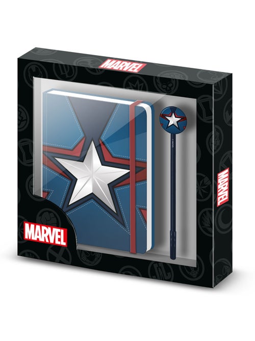 Marvel Capitán América Courage Caja Regalo con Diario y Bolígrafo Fashion, Azul - Kiabi Marvel Capitán América Courage Caja Regalo con Diario y Bolígrafo Fashion, Azul - Kiabi