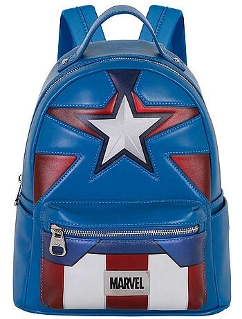 Marvel Capitán América Courage Mochila Heady, Azul