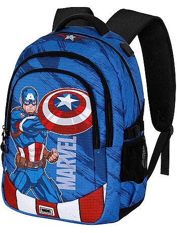 Marvel Capitán América Gears Mochila Running PLUS, Azul