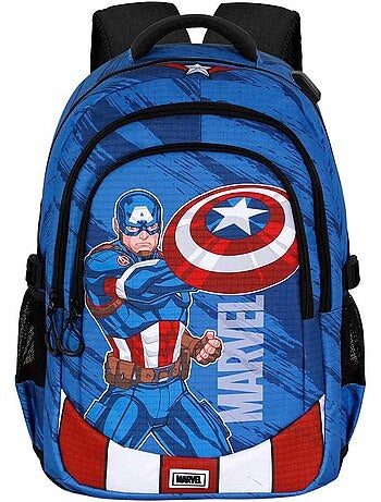 Marvel Capitán América Gears Mochila Running PLUS, Azul