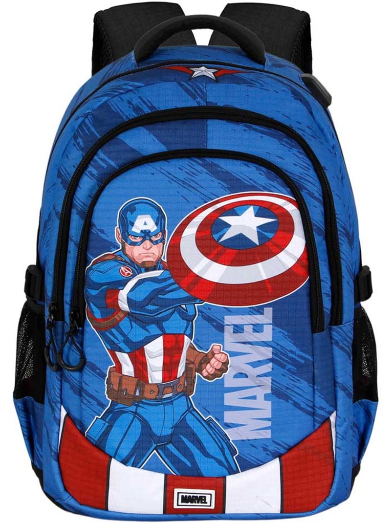 Marvel Capitán América Gears Mochila Running PLUS, Azul Azul - Kiabi