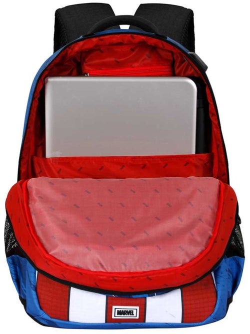 Marvel Capitán América Gears Mochila Running PLUS, Azul - Kiabi Marvel Capitán América Gears Mochila Running PLUS, Azul - Kiabi