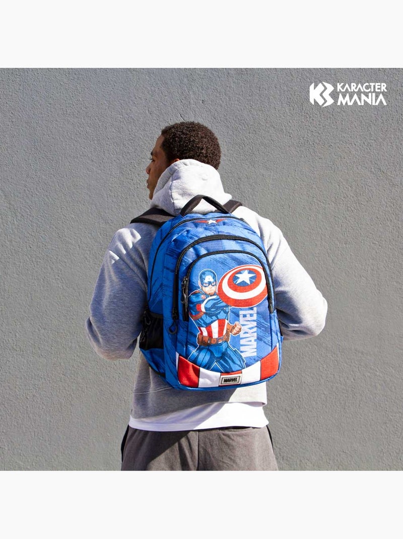 Marvel Capitán América Gears Mochila Running PLUS, Azul Azul - Kiabi
