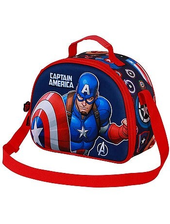Marvel Capitán América Patriot Bolsa Portamerienda 3D, Multicolor