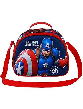 Marvel Capitán América Patriot Bolsa Portamerienda 3D, Multicolor