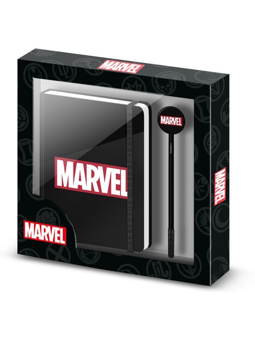 Marvel Comics Caja Regalo con Diario y Bolígrafo Fashion, Negro - Kiabi Marvel Comics Caja Regalo con Diario y Bolígrafo Fashion, Negro - Kiabi