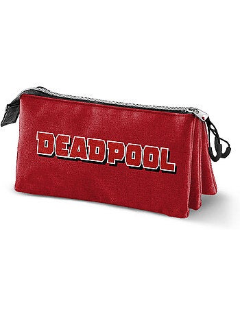 Marvel deadpool mask estuche portatodo triple, rojo