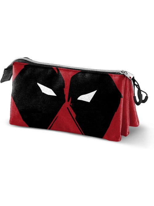 Marvel Deadpool Mask Estuche Portatodo Triple, Rojo - Kiabi Marvel Deadpool Mask Estuche Portatodo Triple, Rojo - Kiabi
