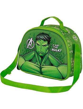 Marvel Hulk Rage Bolsa Portamerienda 3D, Verde