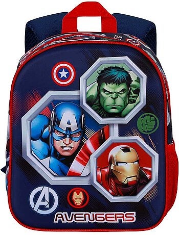 Marvel los vengadores assemble mochila 3d elite, multicolor