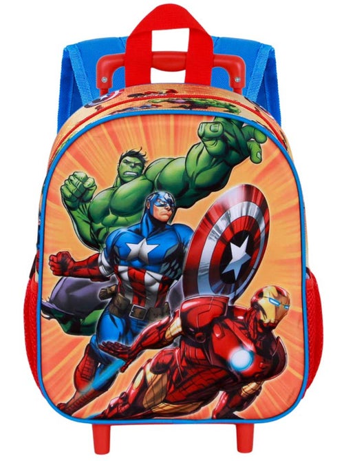 Marvel Los Vengadores Attack Mochila 3D con Ruedas Pequeña, Rojo - Kiabi