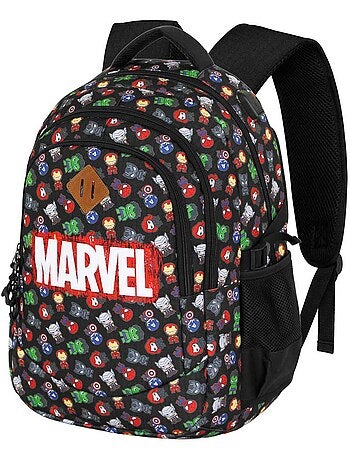 Marvel Los Vengadores Chibi Mochila Running PLUS, Negro