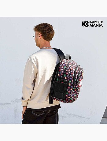 Marvel Los Vengadores Chibi Mochila Running PLUS, Negro