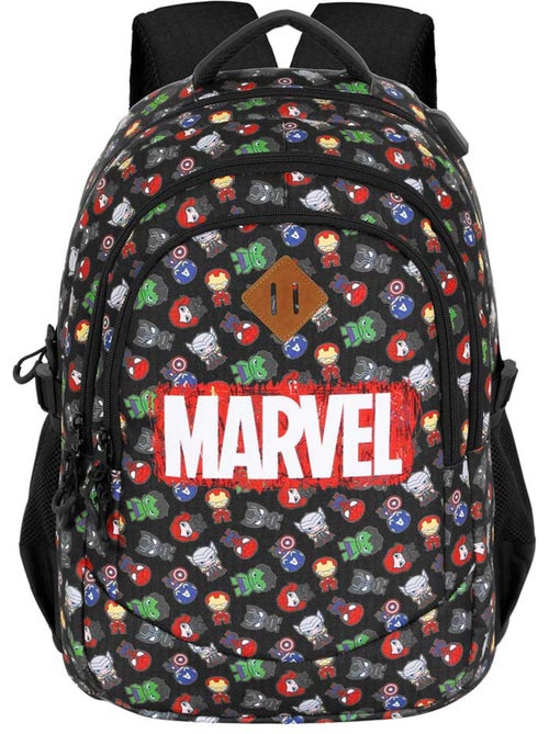 Marvel Los Vengadores Chibi Mochila Running PLUS, Negro - Kiabi Marvel Los Vengadores Chibi Mochila Running PLUS, Negro - Kiabi