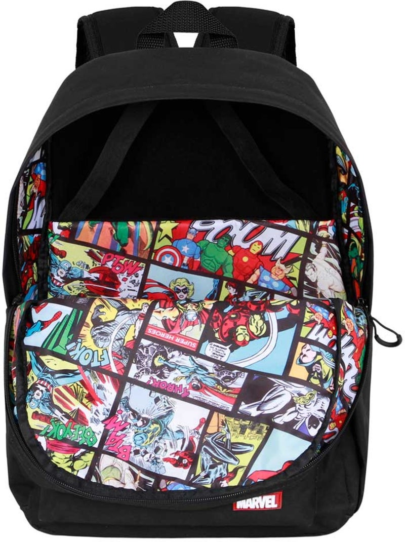 Marvel MV Mochila Block, Negro Negro - Kiabi