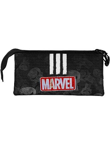Marvel punisher skull estuche portatodo triple, negro