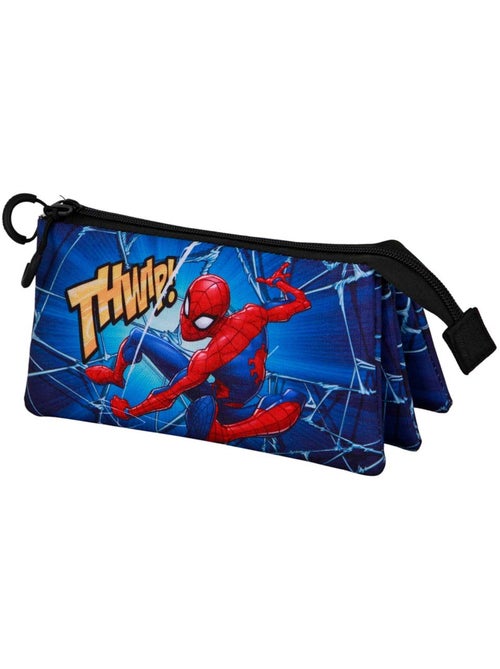 Marvel Spiderman Skills Estuche Portatodo Triple, Negro - Kiabi Marvel Spiderman Skills Estuche Portatodo Triple, Negro - Kiabi