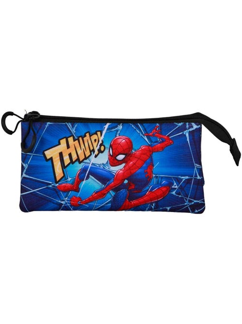 Marvel Spiderman Skills Estuche Portatodo Triple, Negro - Kiabi Marvel Spiderman Skills Estuche Portatodo Triple, Negro - Kiabi