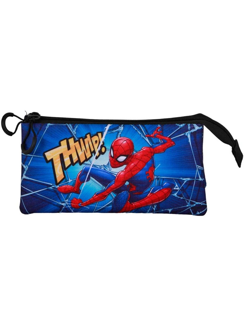 Marvel Spiderman Skills Estuche Portatodo Triple, Negro Negro - Kiabi