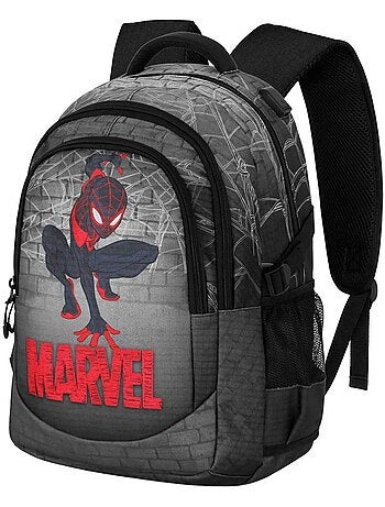 Marvel Spiderman Spin Mochila Running PLUS, Gris