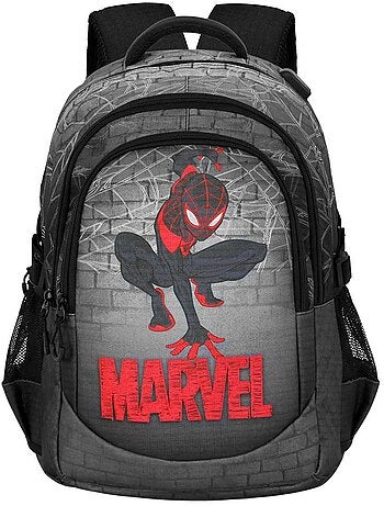 Marvel Spiderman Spin Mochila Running PLUS, Gris