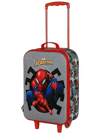 Marvel spiderman symbol maleta trolley soft 3d, gris