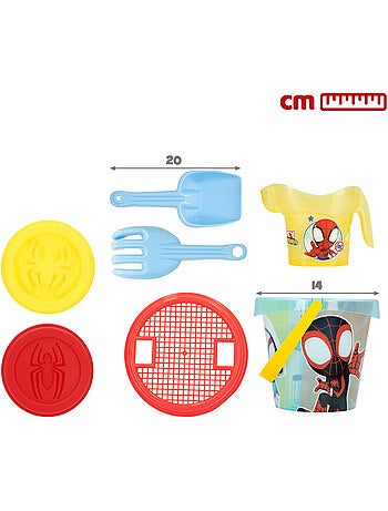 Marvel spidey y su superequipo set cubo playa ø14 cm c/accesorios y mochila transporte