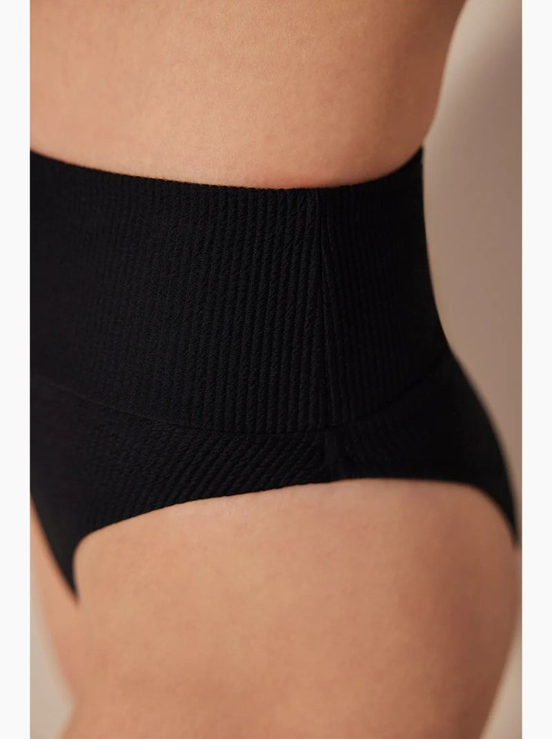 Mary braguita de bikini de tiro alto texturizada penti Negro - Kiabi